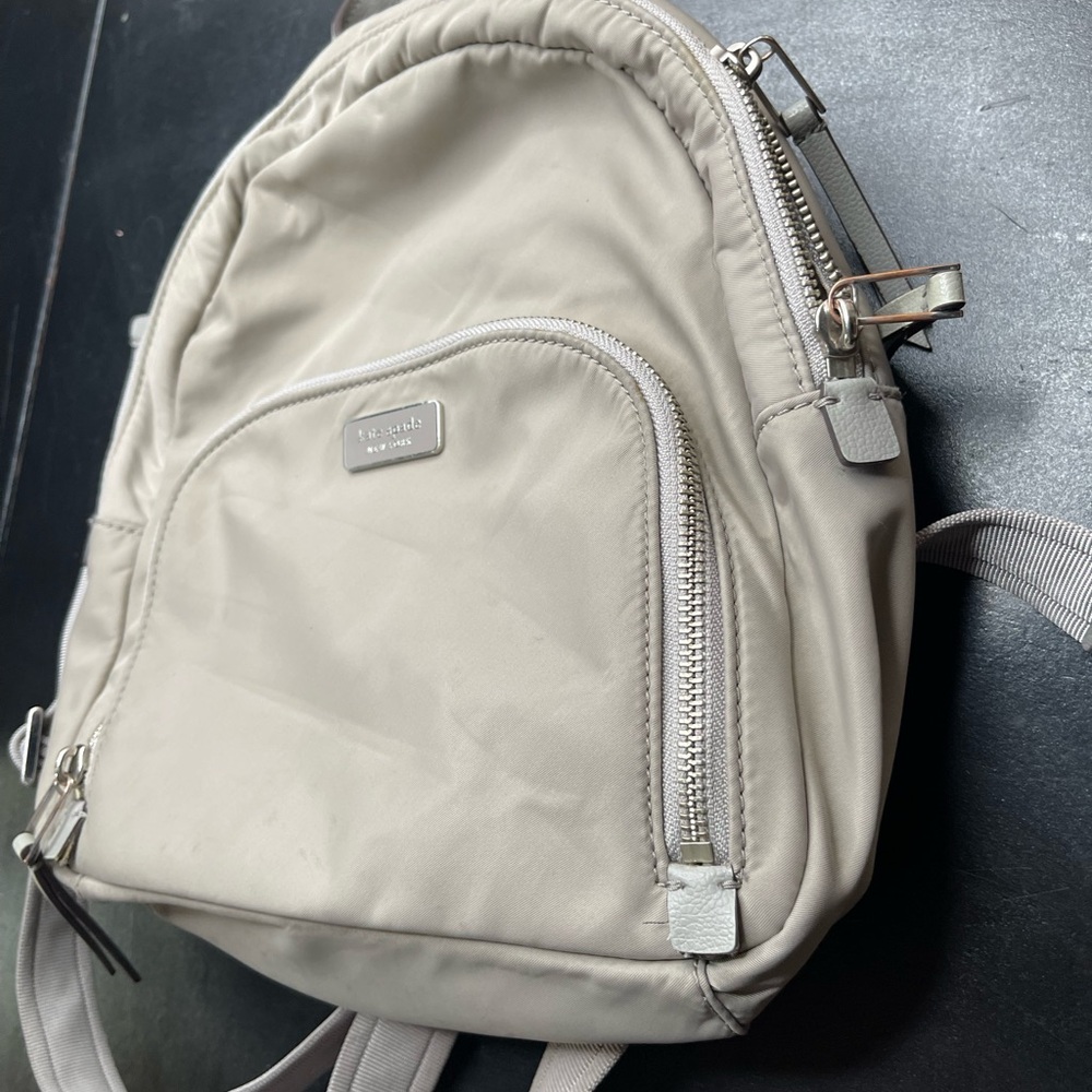 Kate Spade Light Gray Backpack - image 3